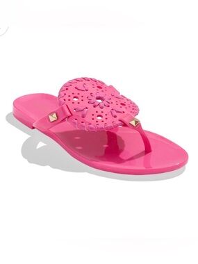 Jack Rogers Georgia jelly size 8 magneta sandals EUC